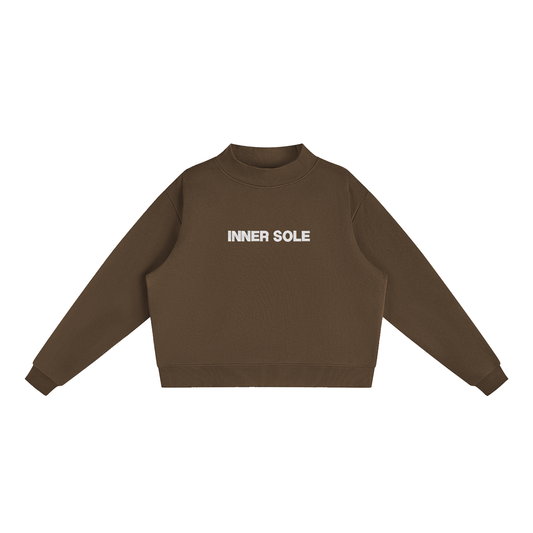 INNER SOLE Essential Fleece Mock-Neck Sweatshirt (WHITE)