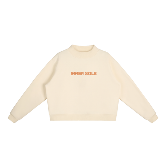 INNER SOLE Essential Fleece Mock-Neck Sweatshirt (ORANGE)
