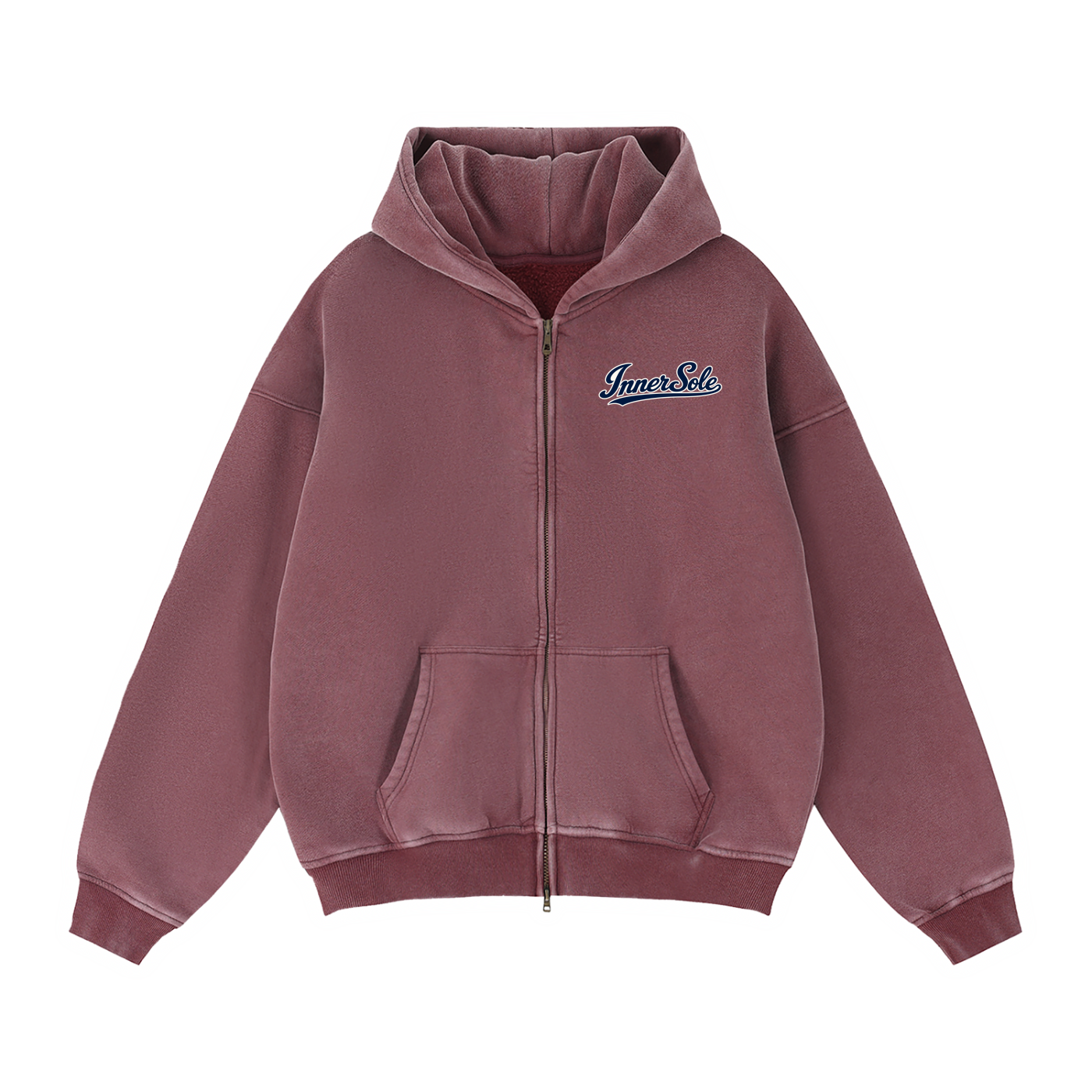 Zip-Through Boxy Fleece Hoodie