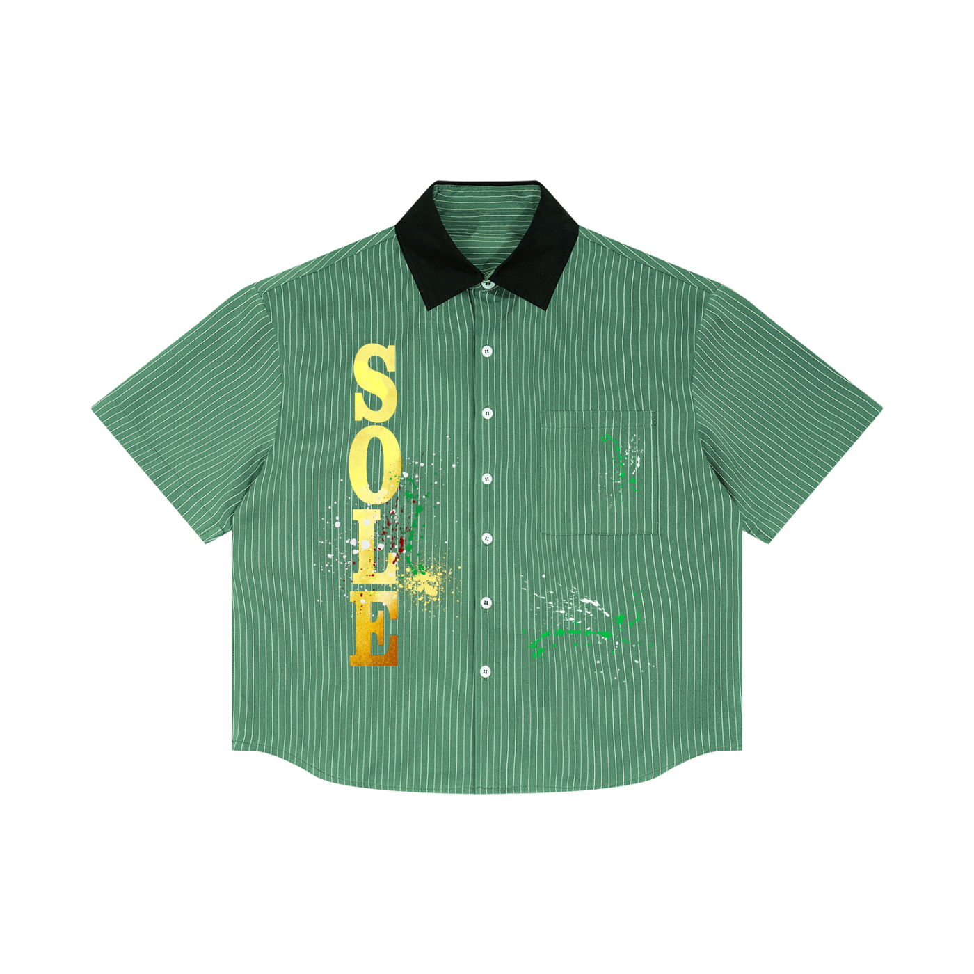 "The Sole Club" Striped Boxy Shirt