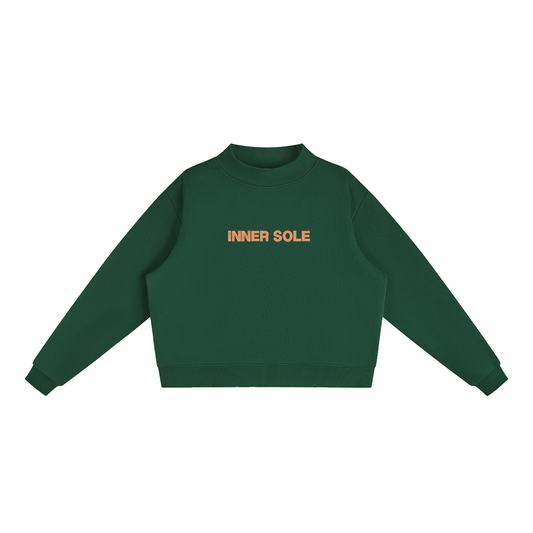 INNER SOLE Essential Fleece Mock-Neck Sweatshirt (ORANGE)