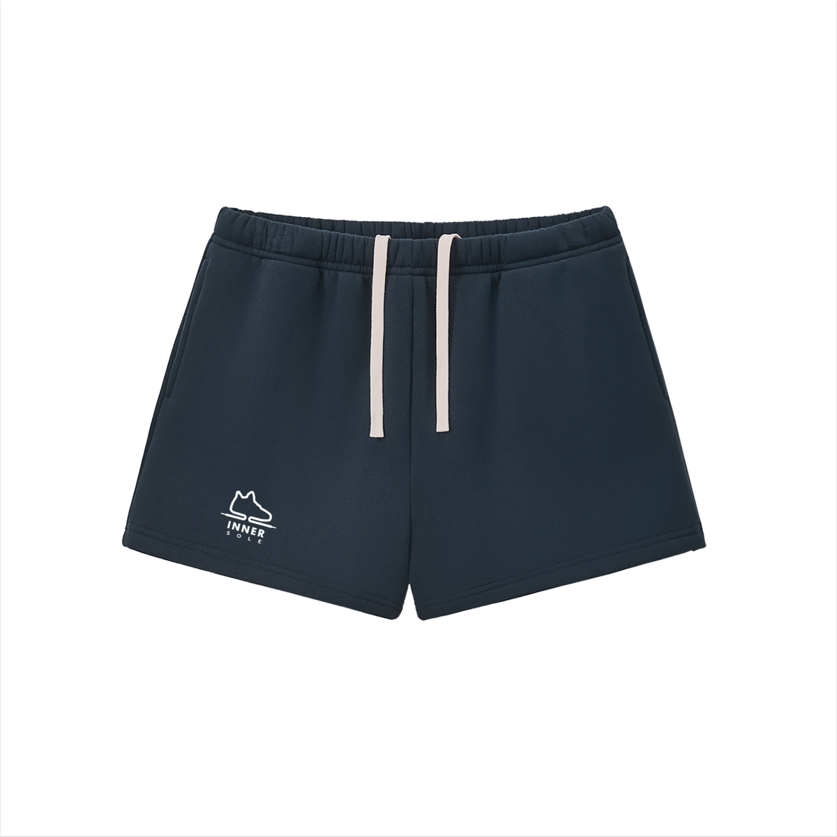 INNER SOLE Essential Fleece Sweat-Shorts (WHITE)