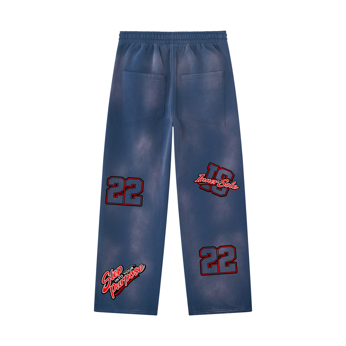 "Step Into Your Purpose" Wide Leg Fleece Sweatpants