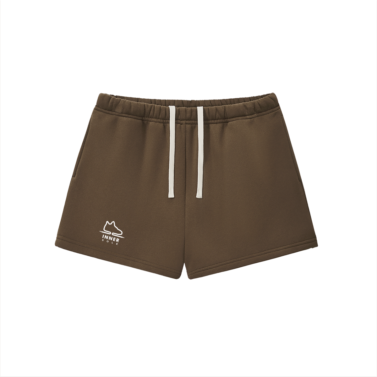 INNER SOLE Essential Fleece Sweat-Shorts (WHITE)