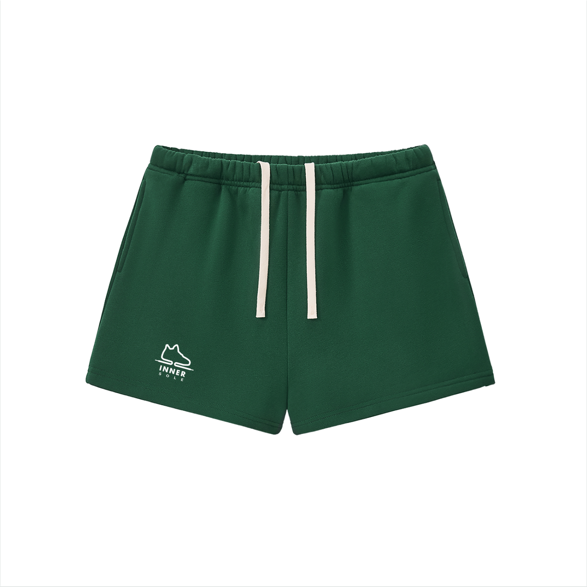INNER SOLE Essential Fleece Sweat-Shorts (WHITE)