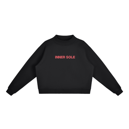INNER SOLE Essential Fleece Mock-Neck Sweatshirt (RED)