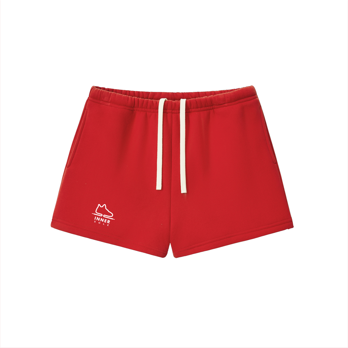 INNER SOLE Essential Fleece Sweat-Shorts (WHITE)