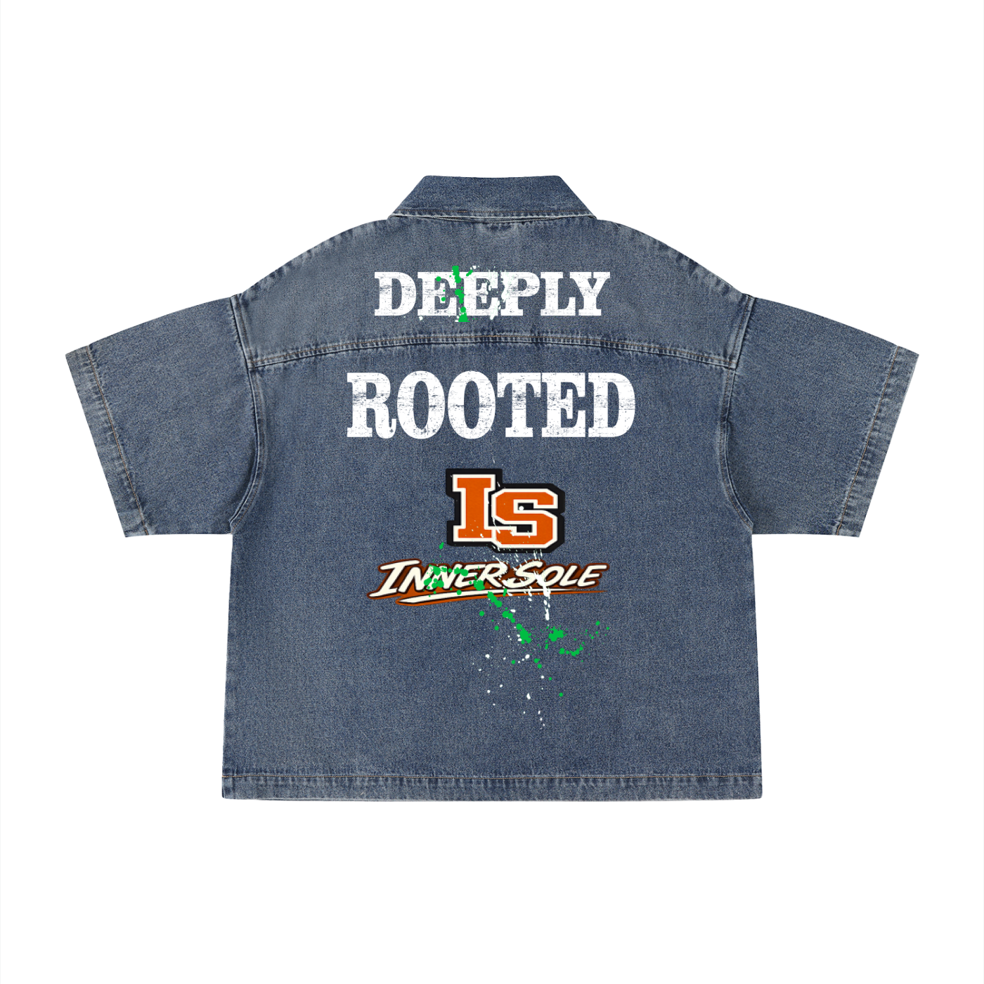 Deeply Rooted Denim Boxy Quarter-Zip