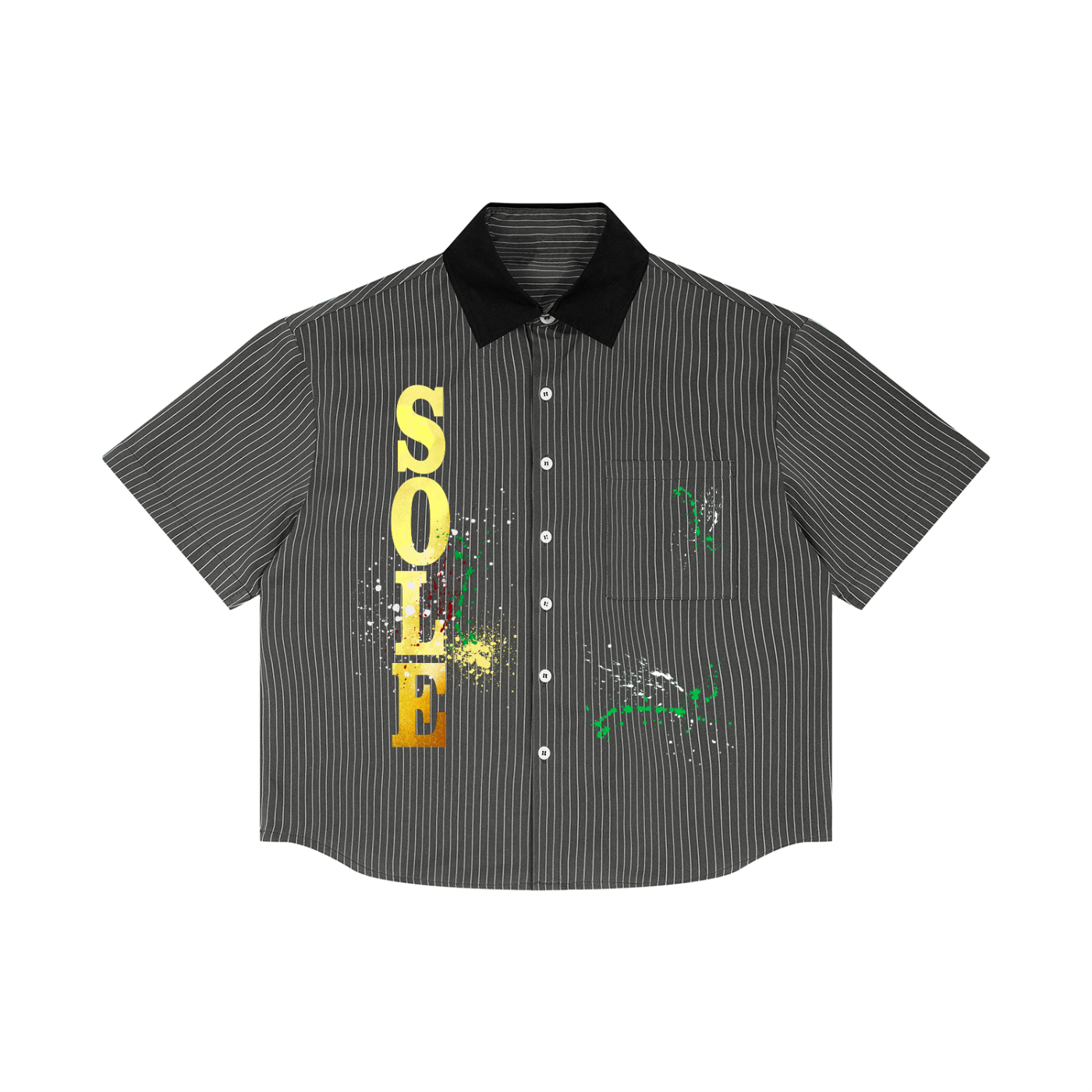 "The Sole Club" Striped Boxy Shirt
