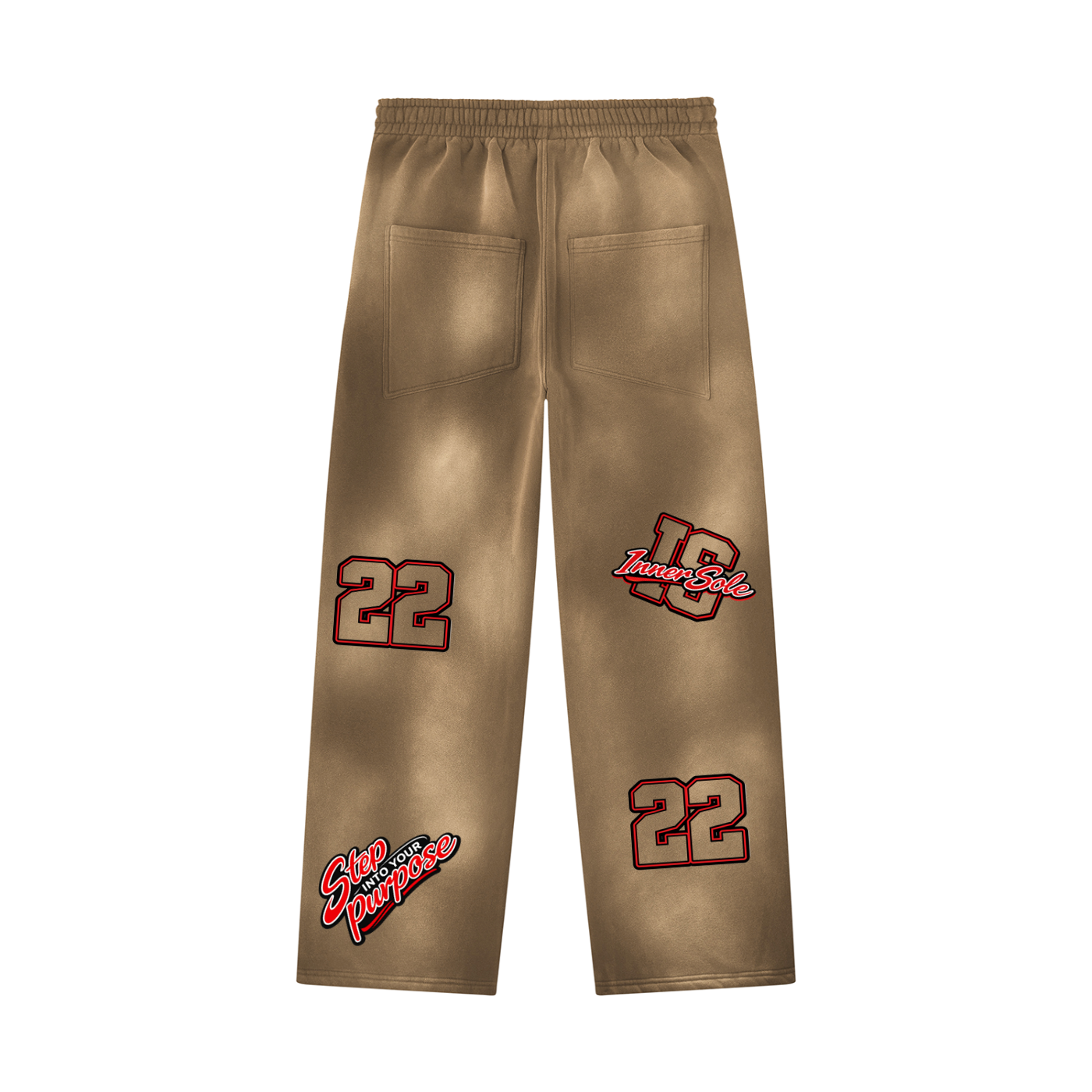 "Step Into Your Purpose" Wide Leg Fleece Sweatpants