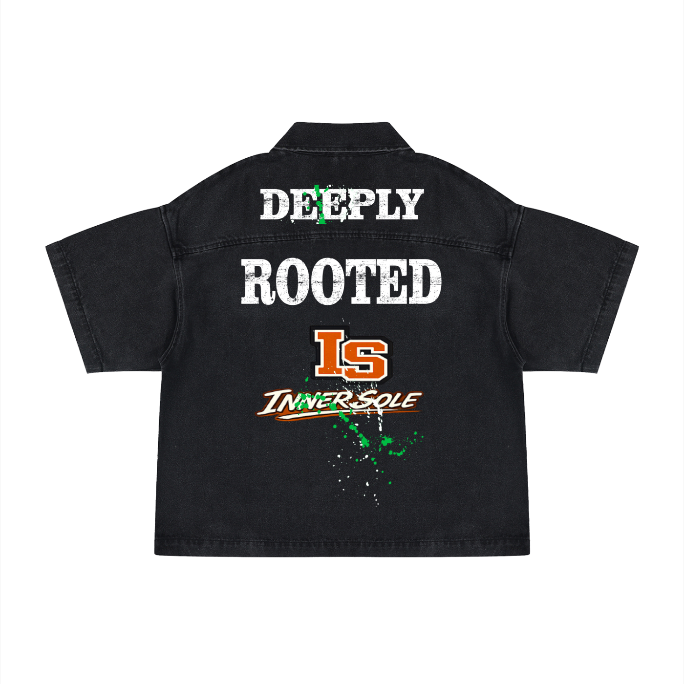 Deeply Rooted Denim Boxy Quarter-Zip